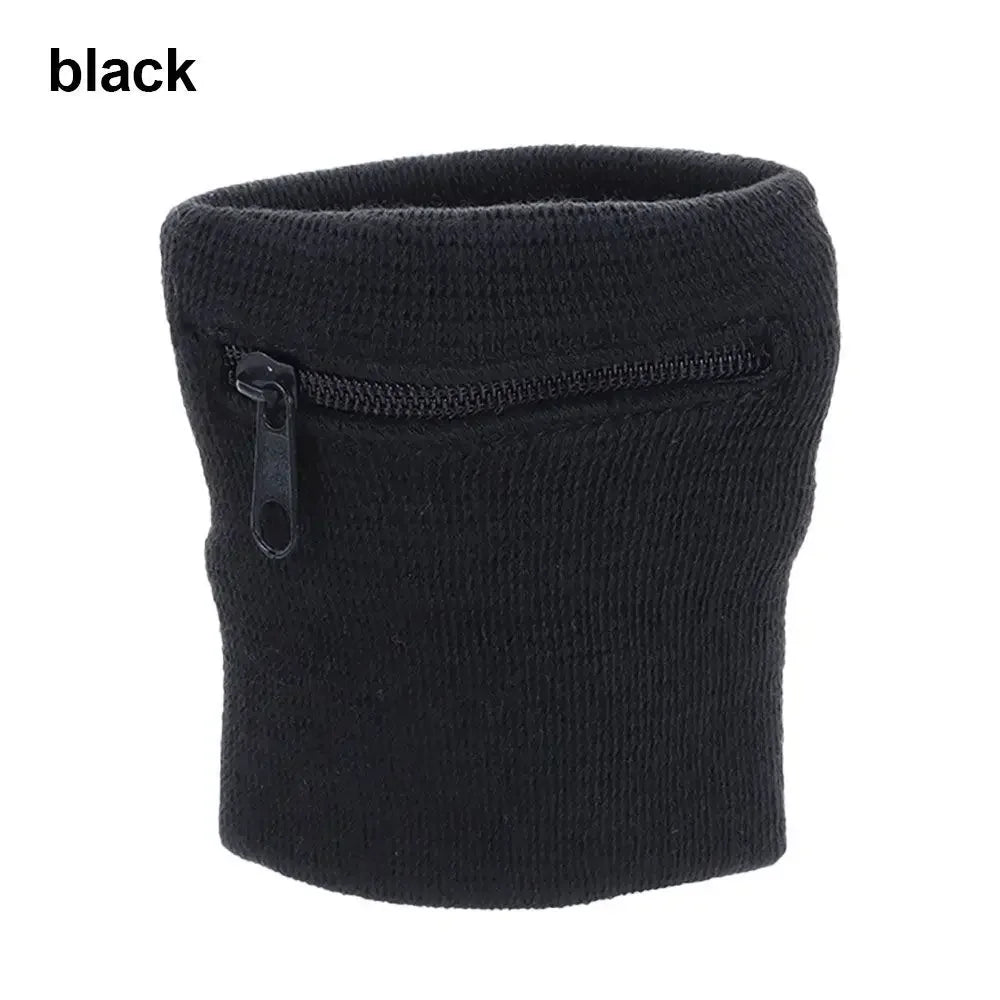 Sports Wristband Zipper Wrist Support Wallet Multifunction Gym Running Arm Band Bag Key Card Storage Bag Cycling Purse Sweatband