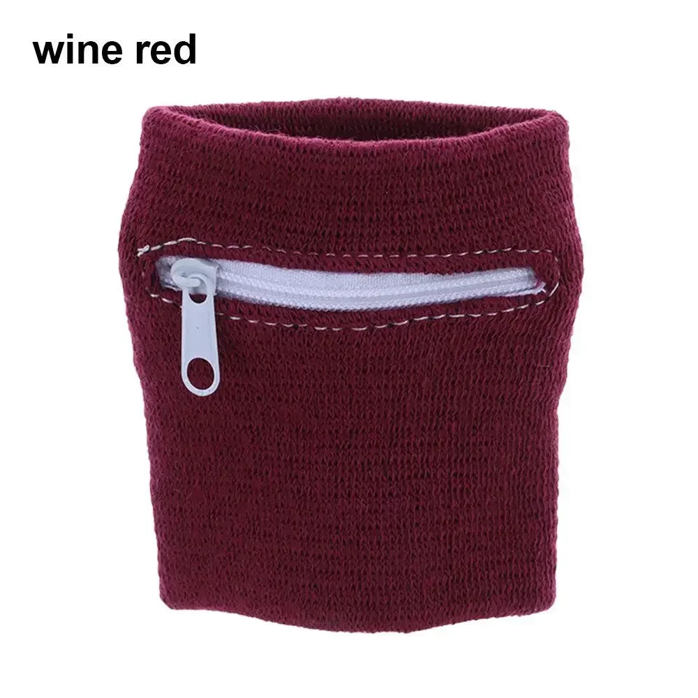 Sports Wristband Zipper Wrist Support Wallet Multifunction Gym Running Arm Band Bag Key Card Storage Bag Cycling Purse Sweatband