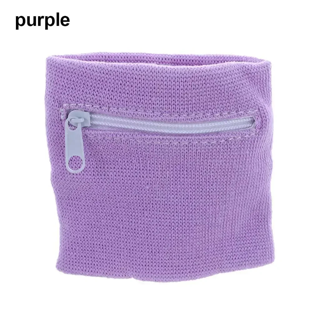 Sports Wristband Zipper Wrist Support Wallet Multifunction Gym Running Arm Band Bag Key Card Storage Bag Cycling Purse Sweatband