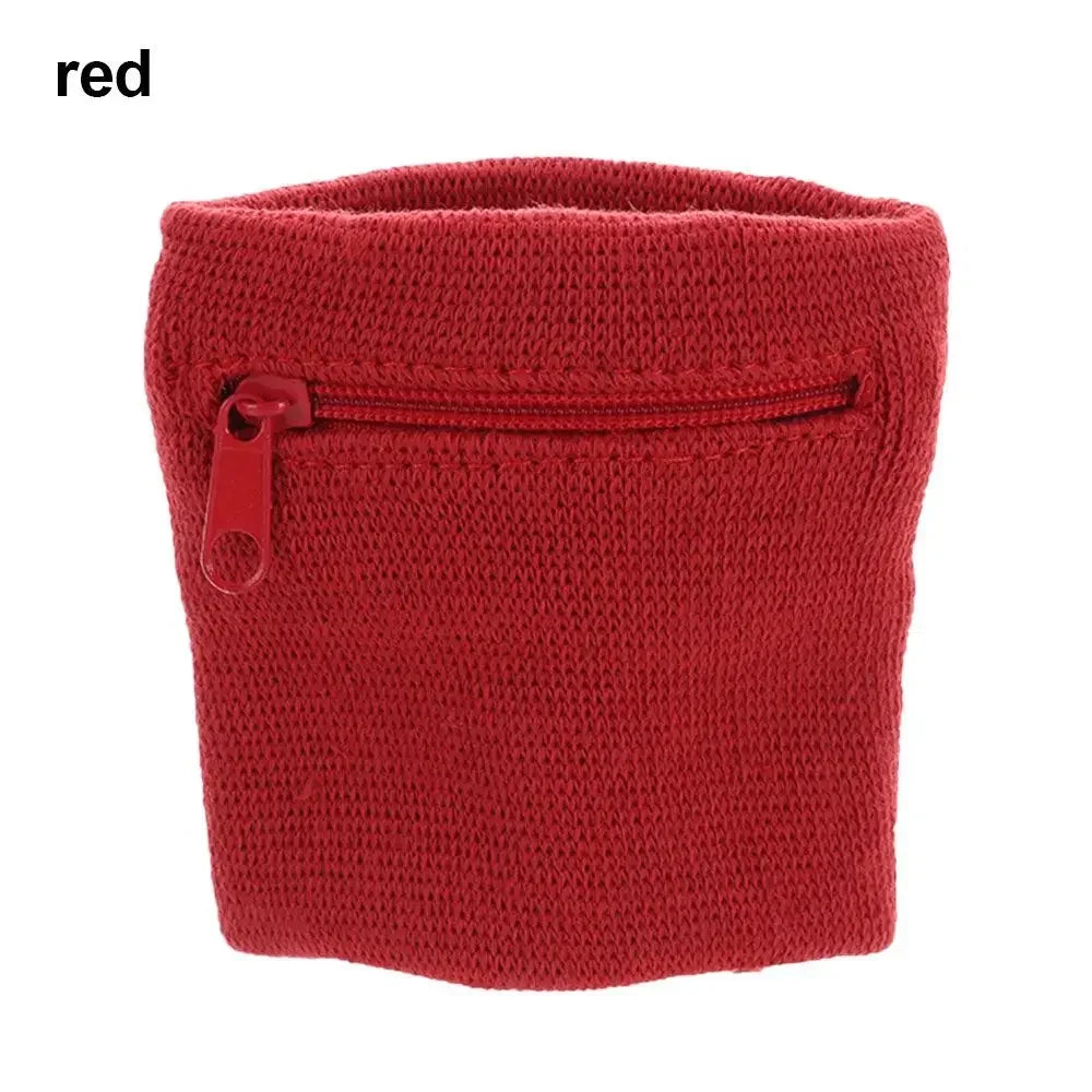 Sports Wristband Zipper Wrist Support Wallet Multifunction Gym Running Arm Band Bag Key Card Storage Bag Cycling Purse Sweatband