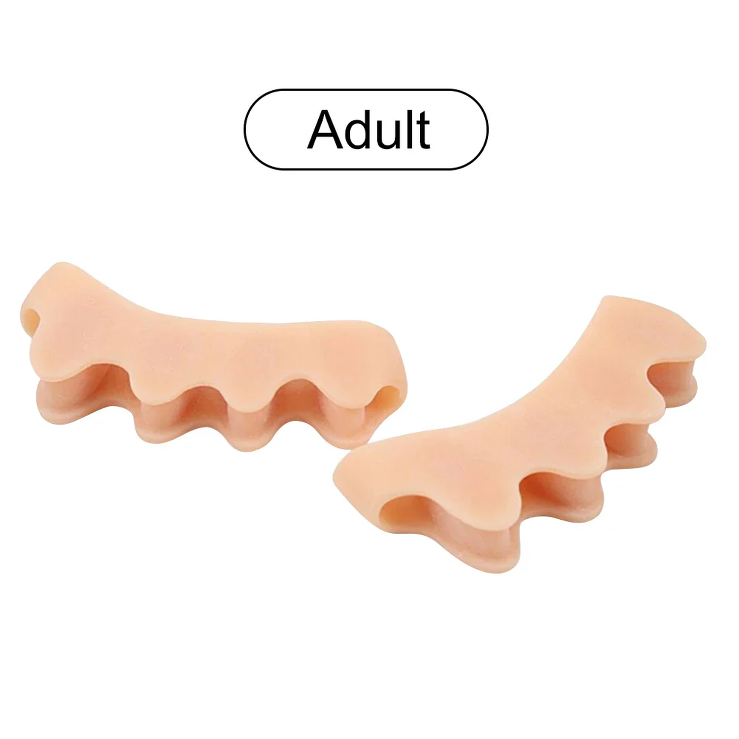 2/4Pcs Toe Separator Corrector Soft Reusable Hallux Valgus Straightener Elastic Bunion Corrector Foot Care Tool for Adult Child