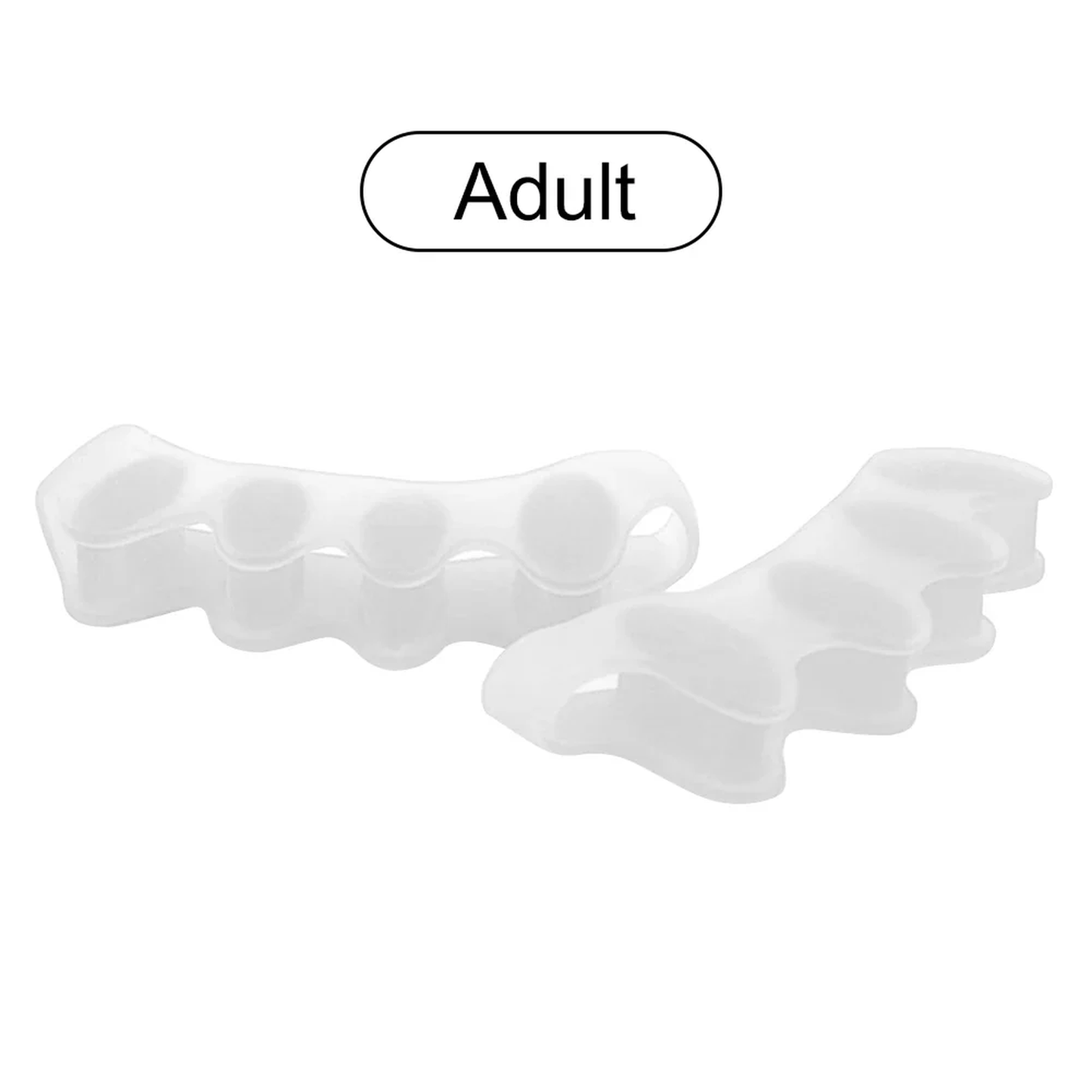 2/4Pcs Toe Separator Corrector Soft Reusable Hallux Valgus Straightener Elastic Bunion Corrector Foot Care Tool for Adult Child