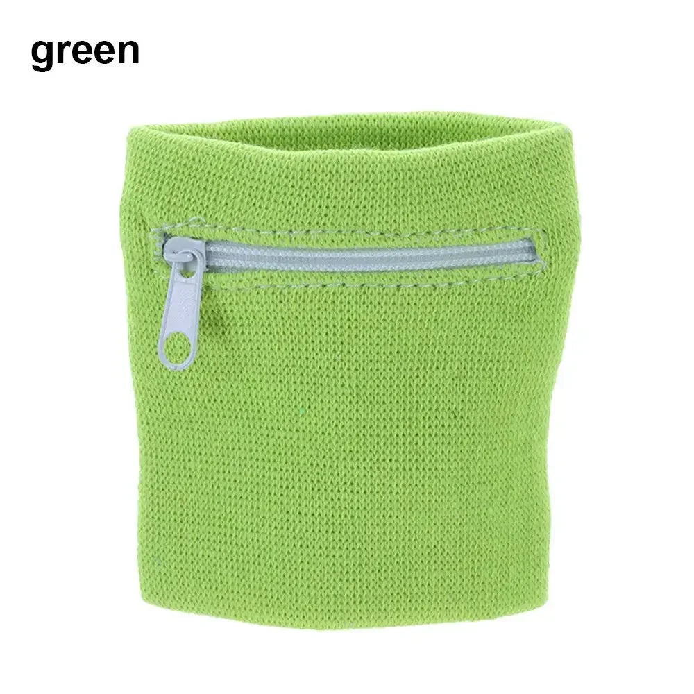 Sports Wristband Zipper Wrist Support Wallet Multifunction Gym Running Arm Band Bag Key Card Storage Bag Cycling Purse Sweatband